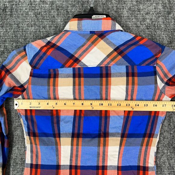 J Crew Shirt Womens XXS Perfect Fit Plaid Twill Cotton Button Down Long Sleeve - Picture 8 of 11